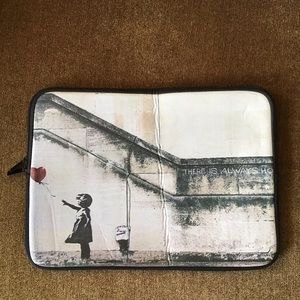 FINAL SALE Banksy Street Art Tablet MacBook Zippered Soft Case